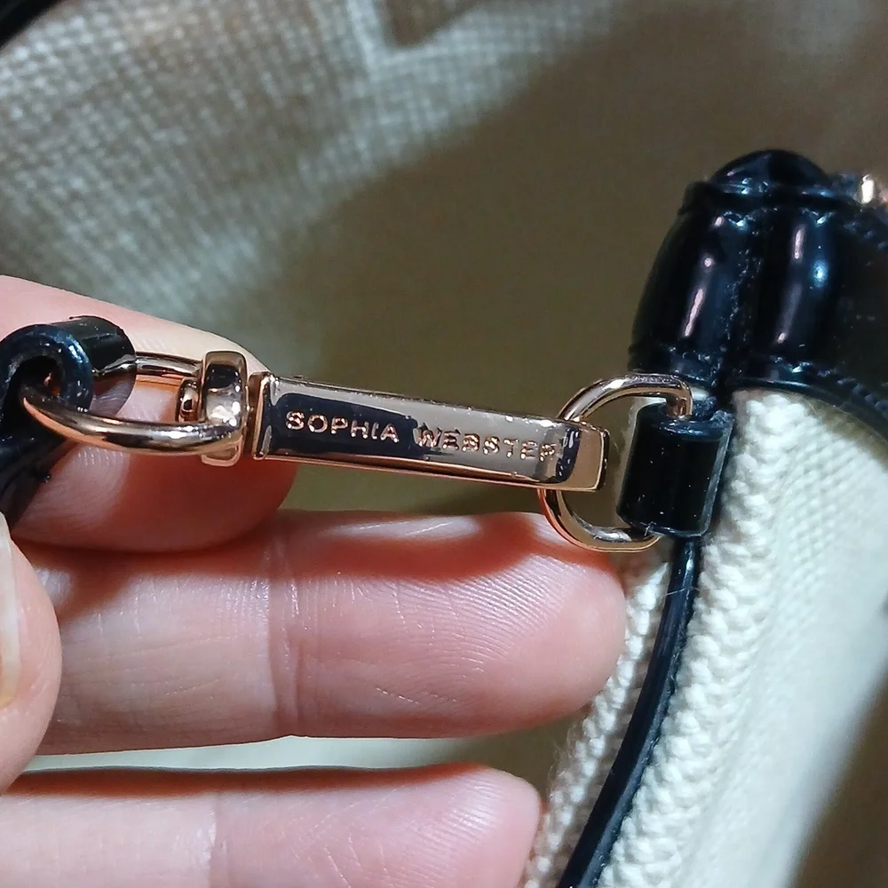 🦋 Sophia Webster Liara Black Patent Leather 3D Butterfly Tote Large Rare ✨ - Picture 14 of 15